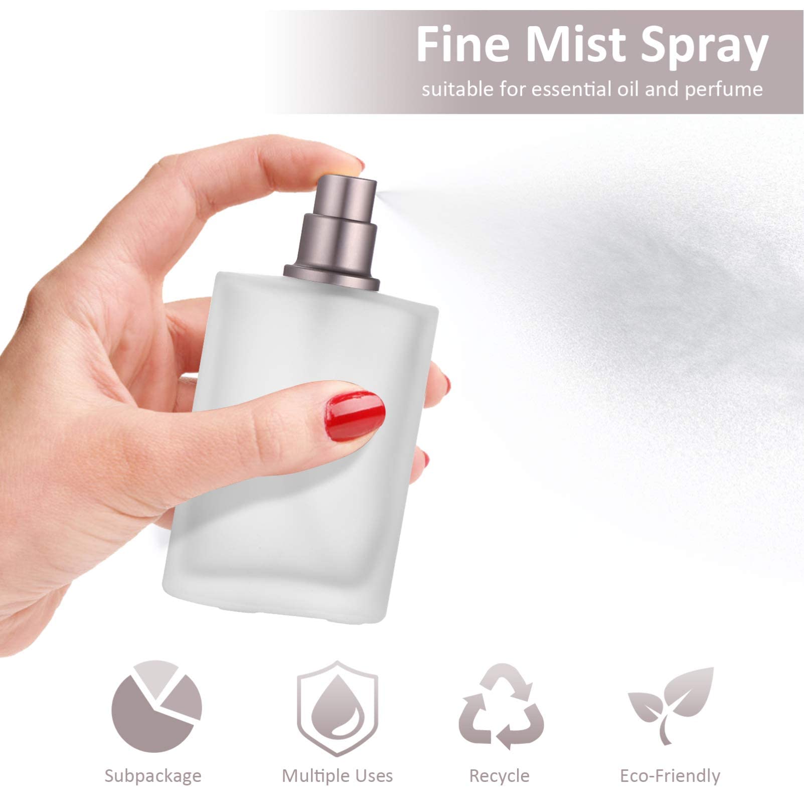 Amazon.co.jp: 香水瓶 50ml ボトル ガラス製 詰め替え 容器 香水入れ